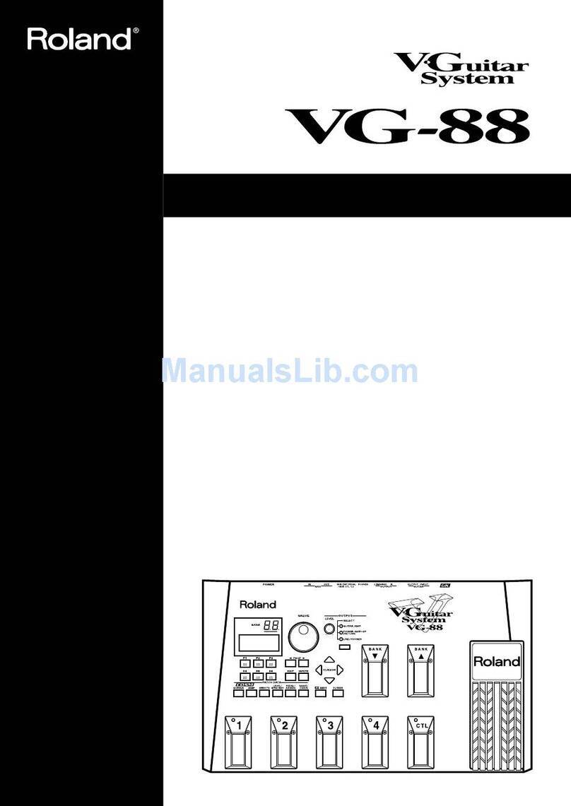 Roland VG-88 User manual Roland VG-88 User manual