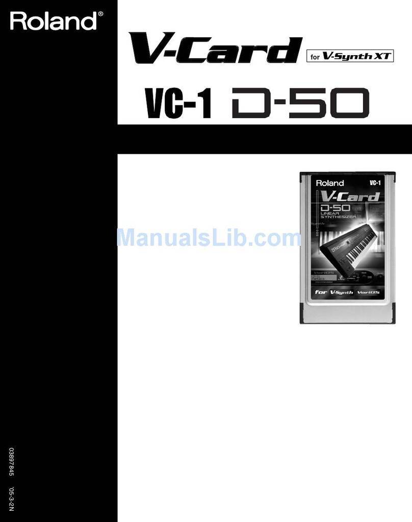 Roland V-Card User manual Roland V-Card User manual