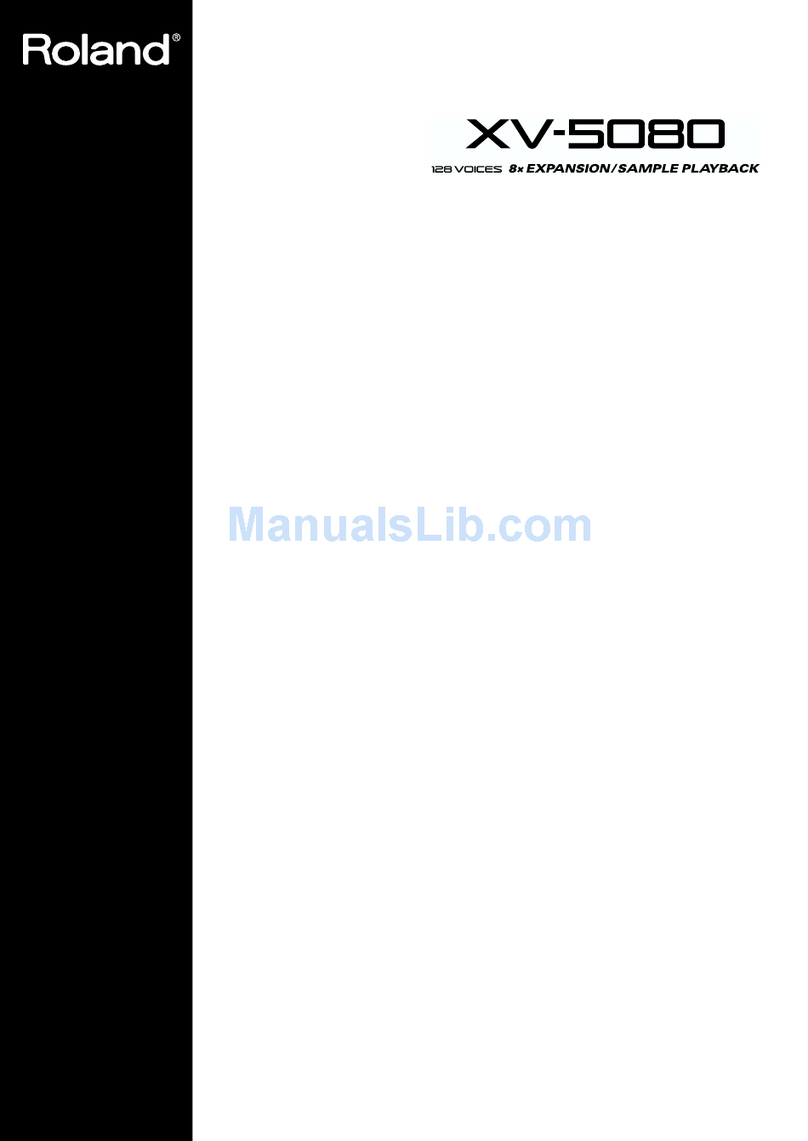 Roland XV-5080. User manual