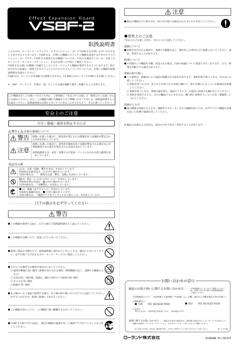 Roland VS8F-2 User manual