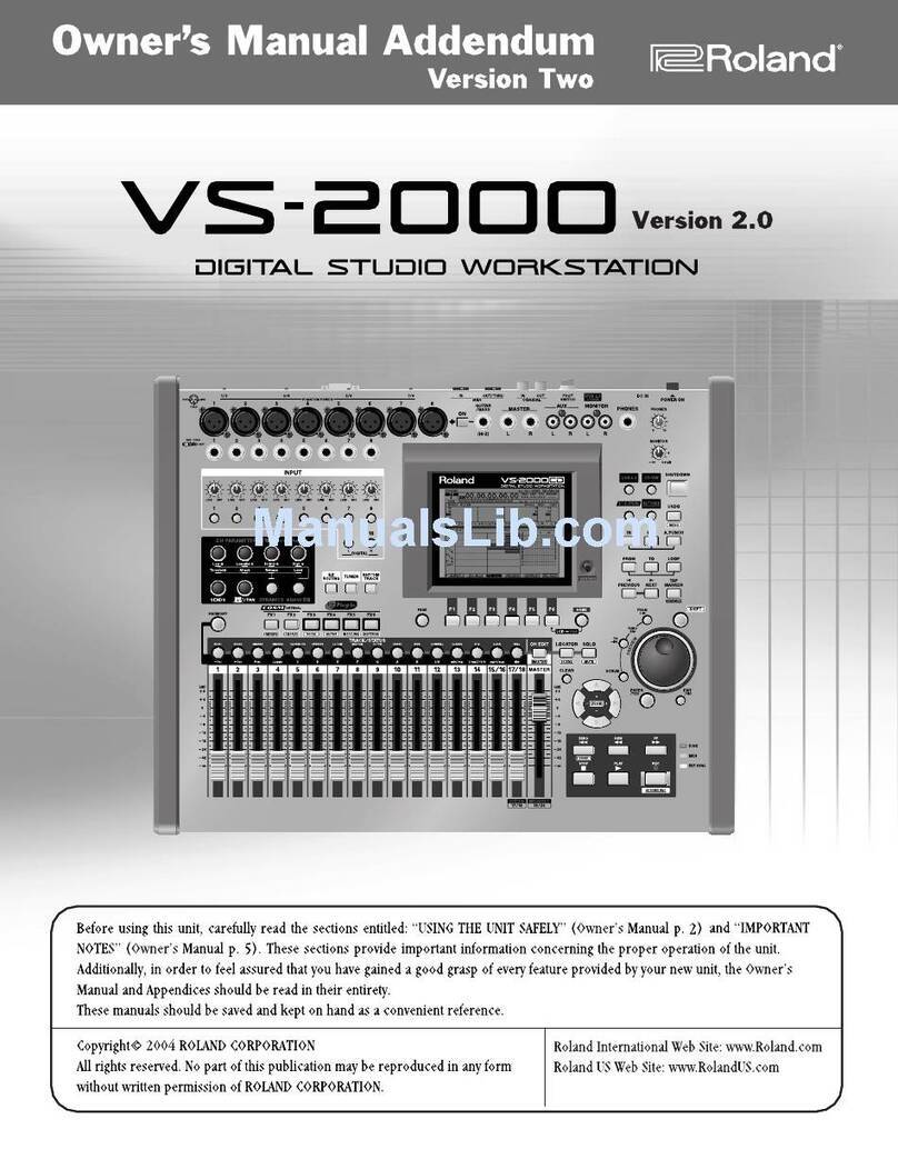Roland VS-2000 Installation and operating instructions