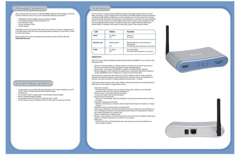 SMC Networks SMCWEBT-G Quick installation guide