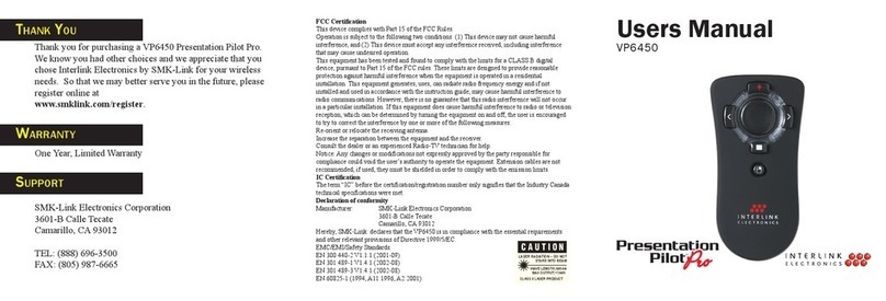 Interlink electronics VP6450 User manual