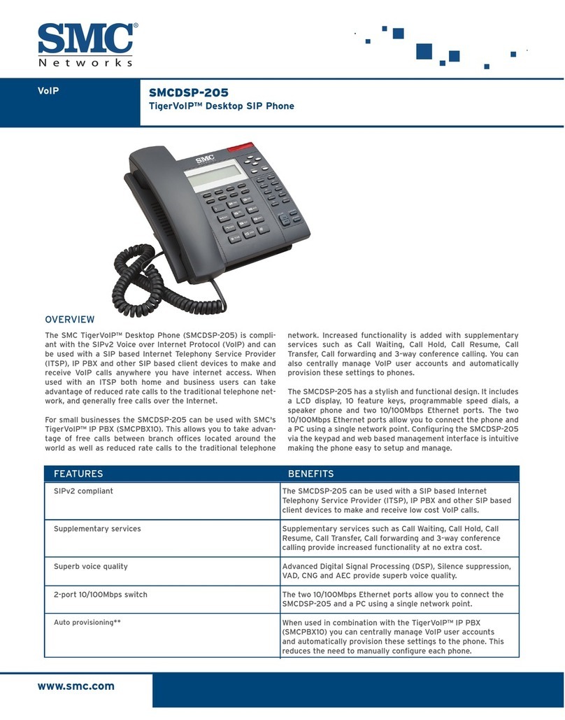 SMC Networks TigerVoIP SMCDSP-205 Specifications