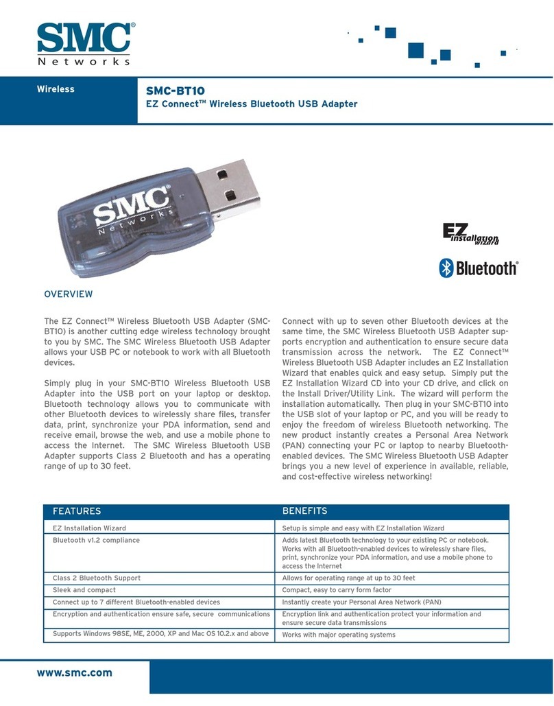SMC Networks SMC-BT10 EZ Connect User manual SMC Networks SMC-BT10 EZ Connect User manual