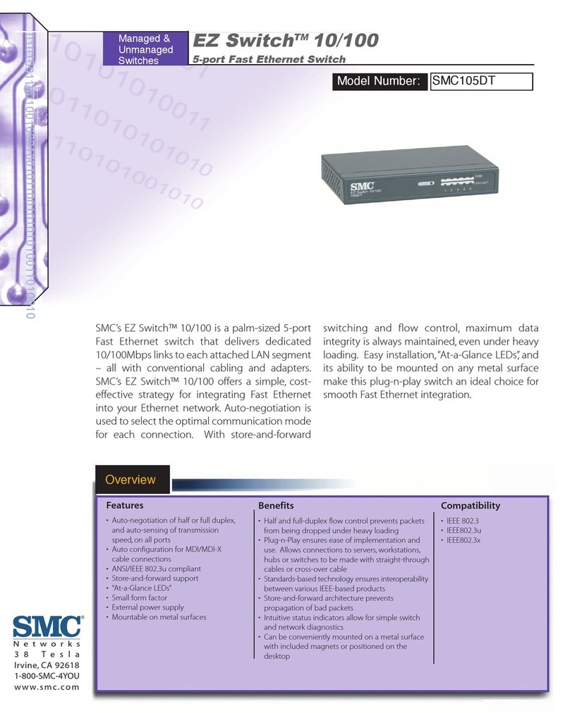 SMC Networks EZ Switch SMC105DT User manual