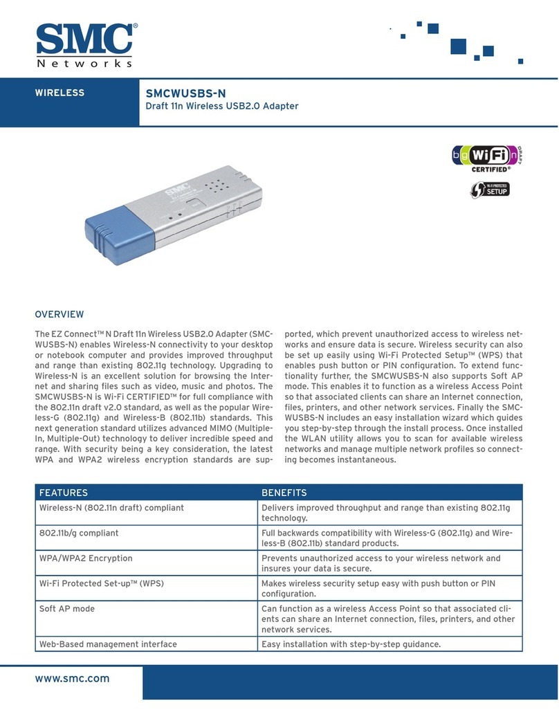 SMC Networks SMCWUSBS-N User manual SMC Networks SMCWUSBS-N User manual