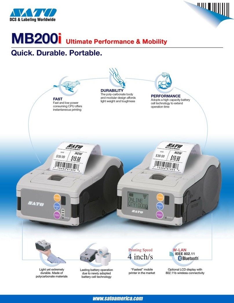 SATO MB 200i User manual