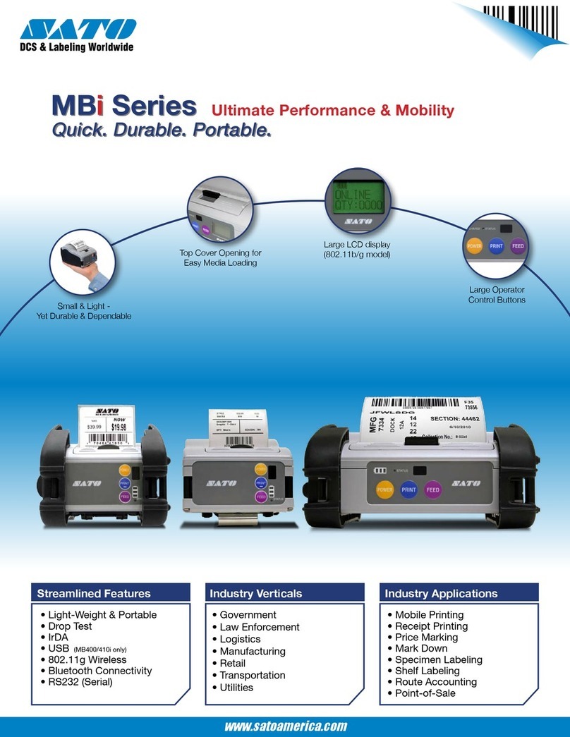SATO MB400I User manual