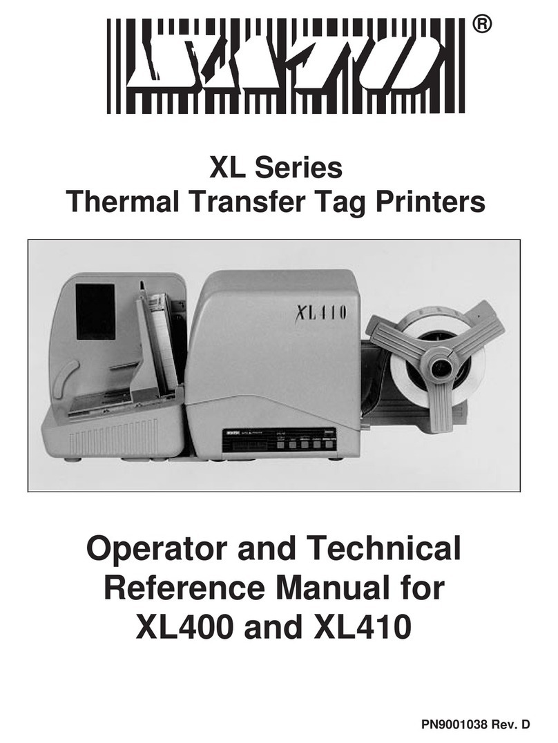 SATO XL400 Use and care manual