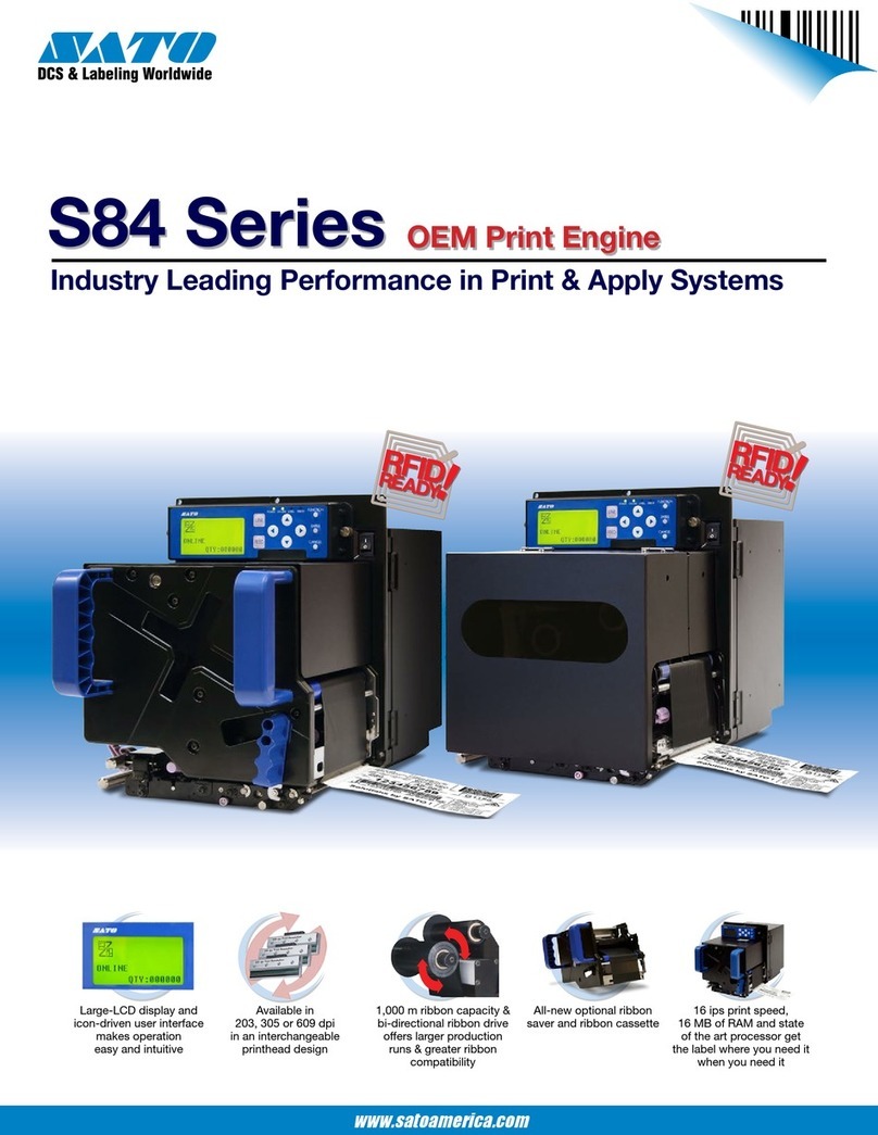 SATO S8408 Standard User manual