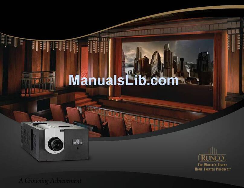Runco Signature Cinema SC-1 User manual