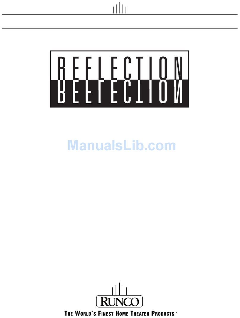 Runco RS 440LT/CineWide User manual