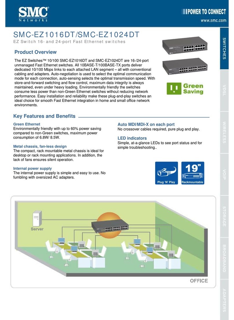 SMC Networks EZ Switch SMC-EZ1016DT Owner's manual