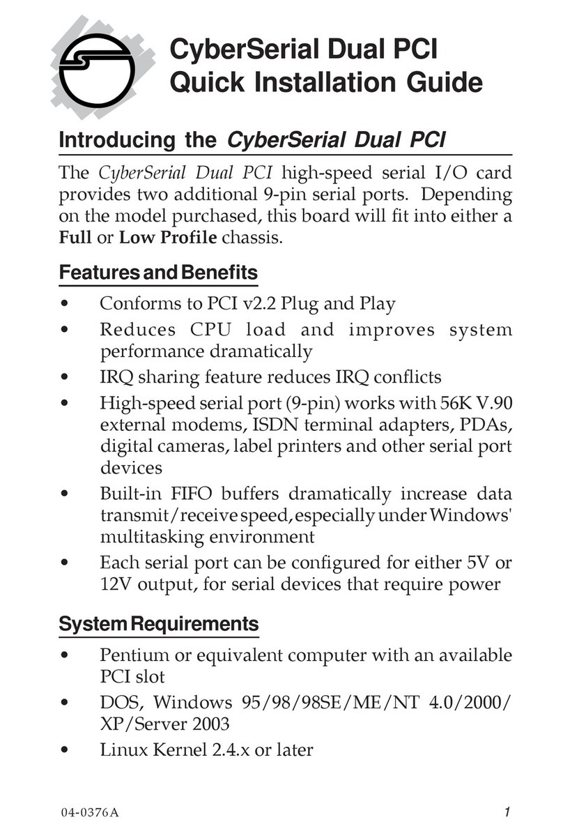 SIIG JJ-P02012 User manual