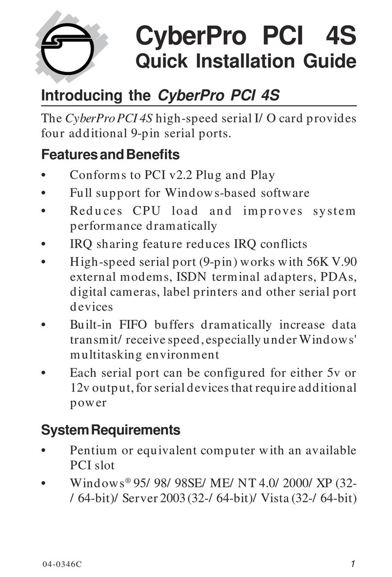 SIIG JJ-P49012-S6 Quick installation guide