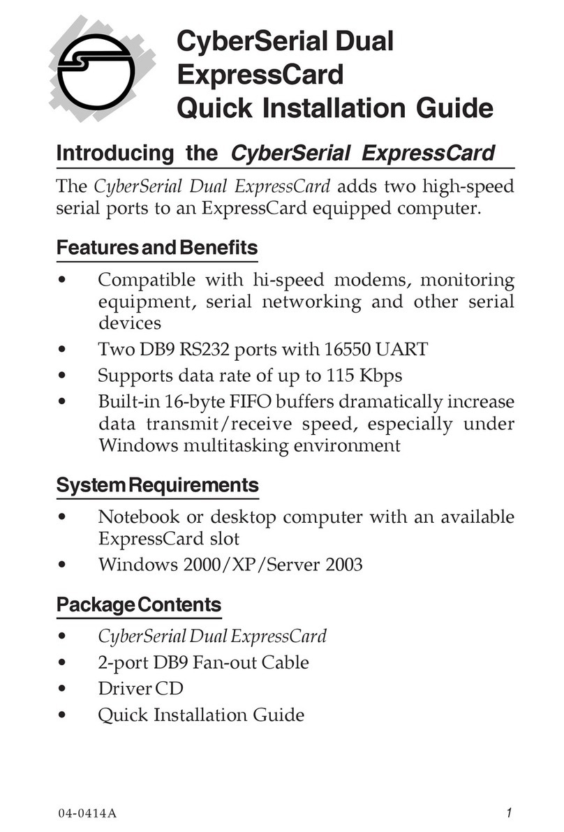 SIIG JJ-EC2011-S1 User manual
