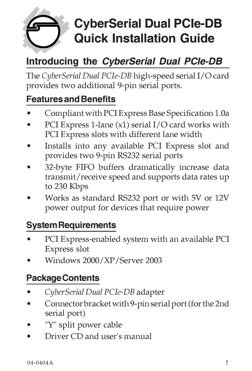 SIIG JJ-E10D11-S2 Quick installation guide