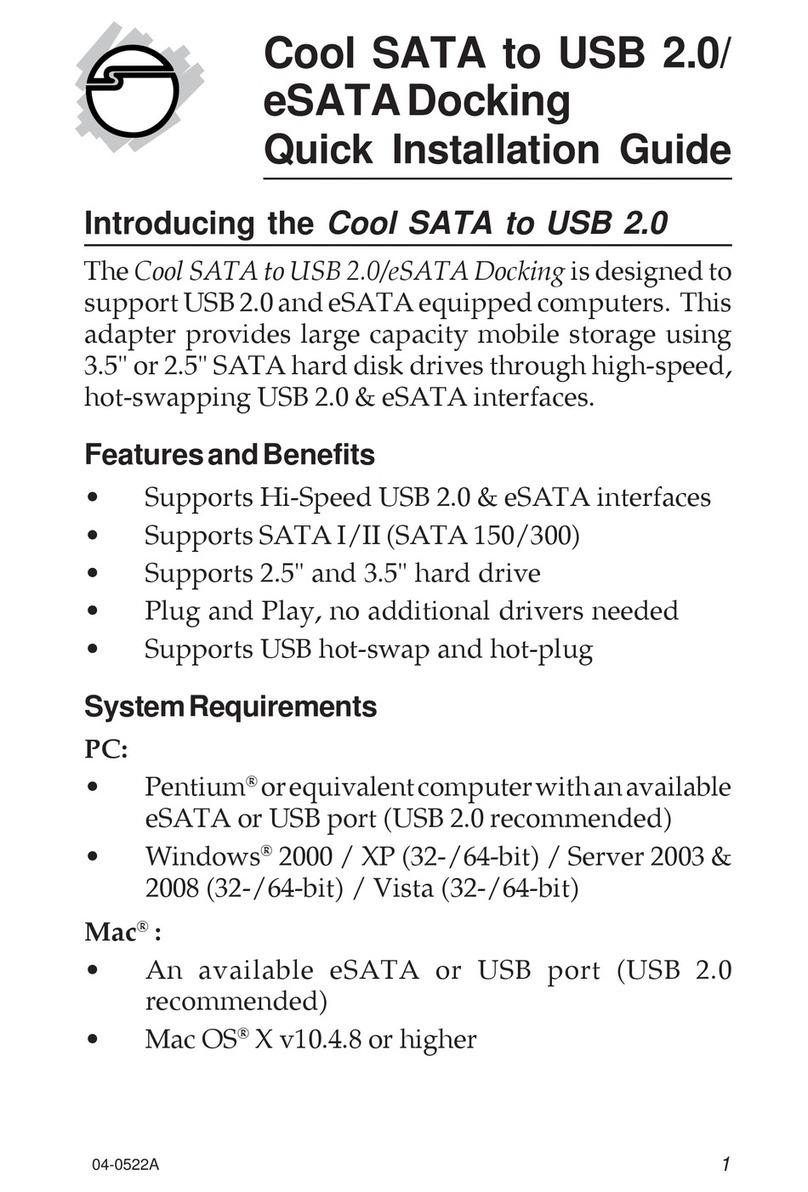 SIIG SC-SA0312-S1 Quick installation guide