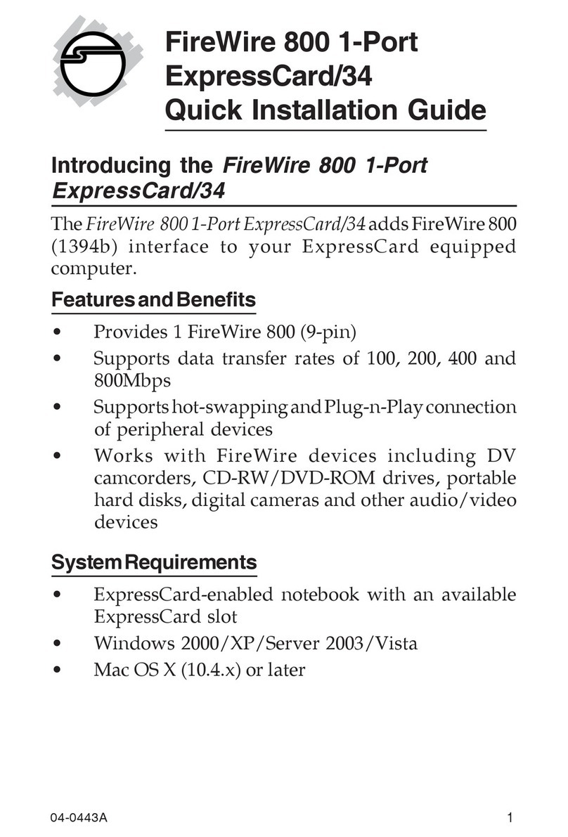 SIIG NN-EC2822-S1 Quick installation guide