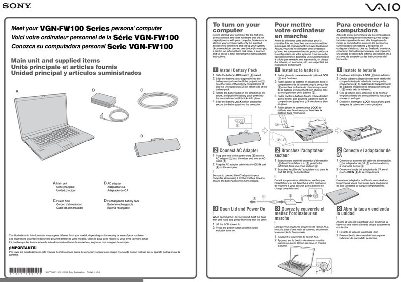 Sony VGNFW170D install guide