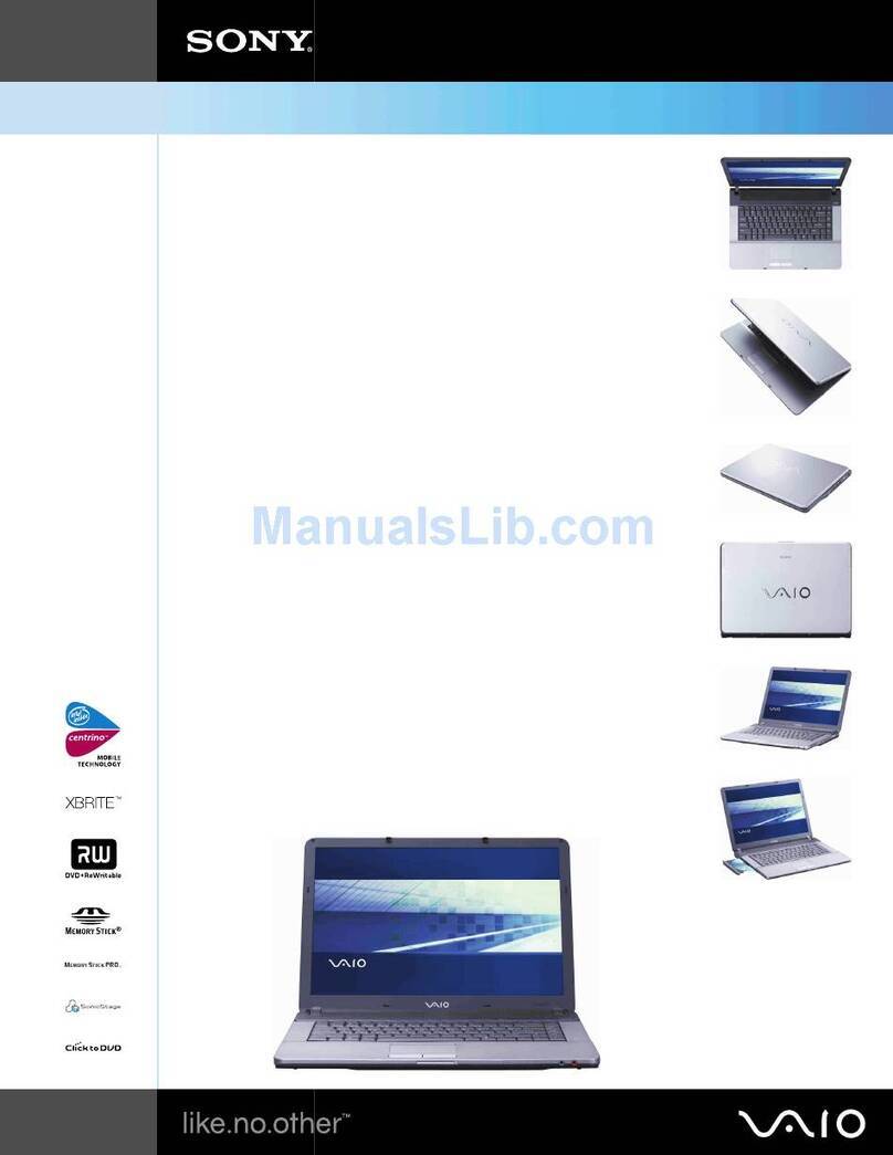 Sony VGN-FS875P Specifications