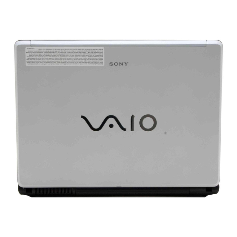 Sony VGN-FE570G - VAIO - Core Duo 1.66 GHz User manual