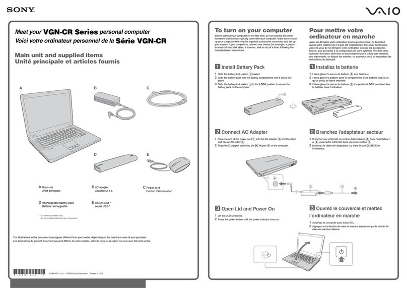 Sony VGN-CR305E User manual