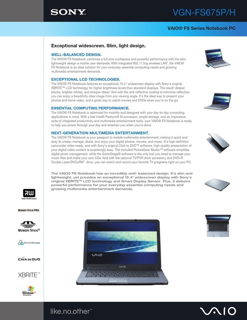 Sony VGN-FS675P User manual
