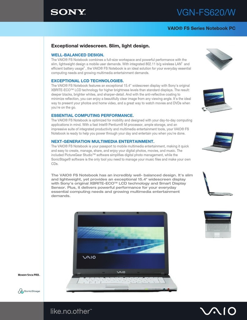 Sony VGN-FS620 User manual