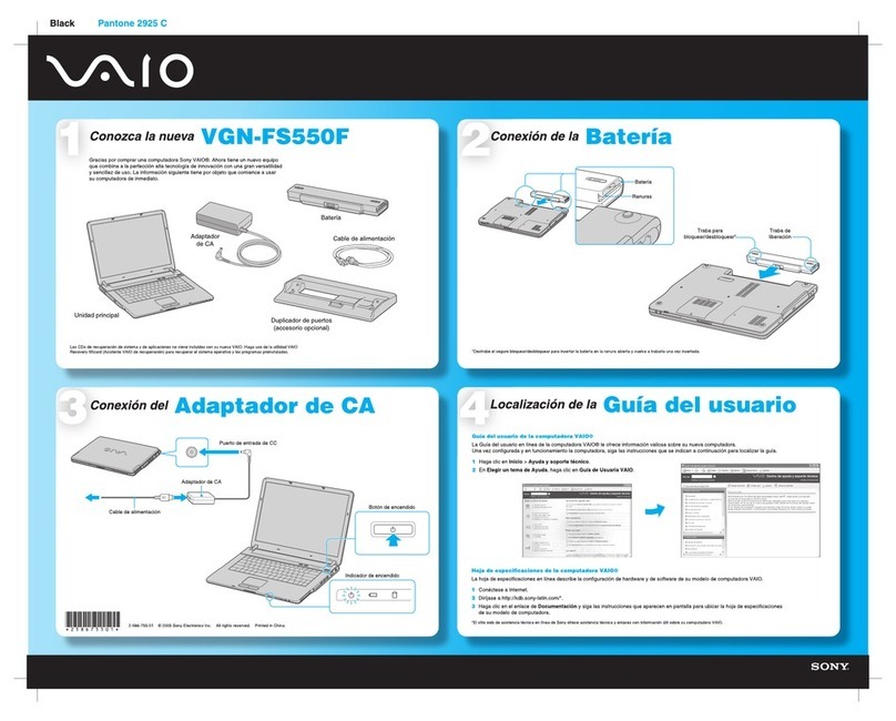 Sony VAIO VGN-FS550F User manual