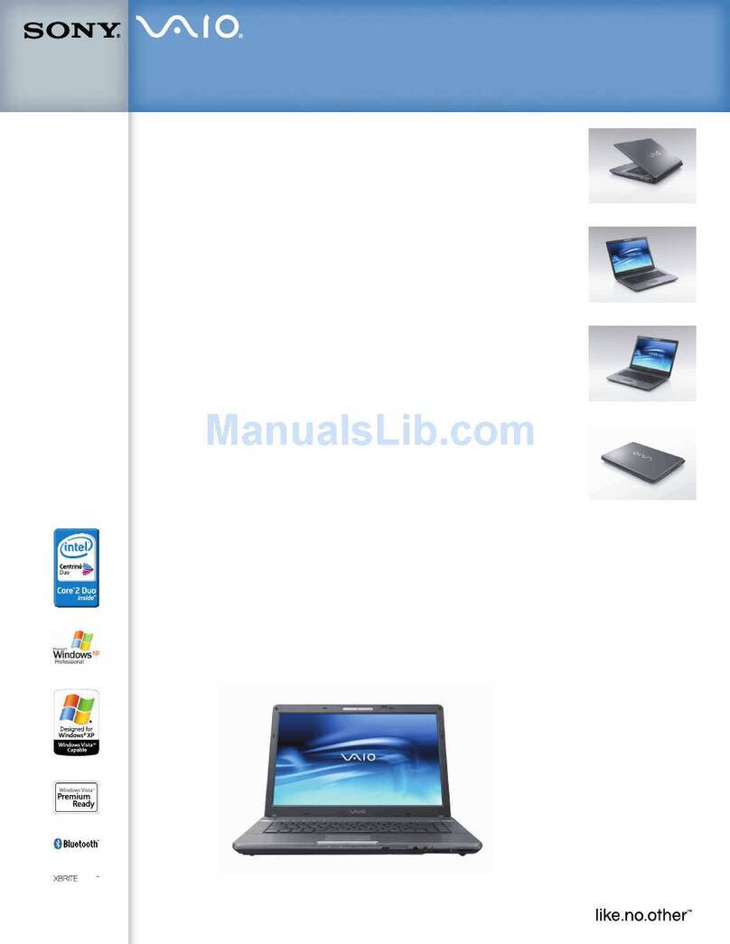 Sony VGN-FE790PL Specifications