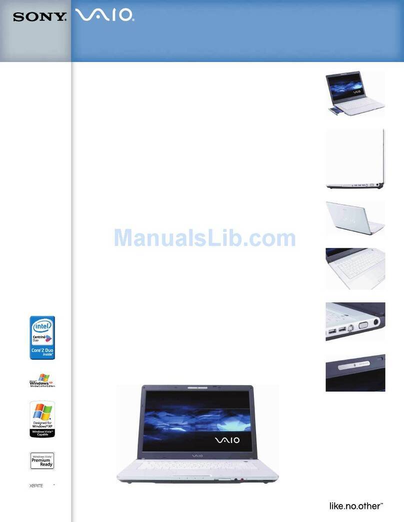 Sony VGN-FE770G - VAIO - Core 2 Duo 1.83 GHz Specifications