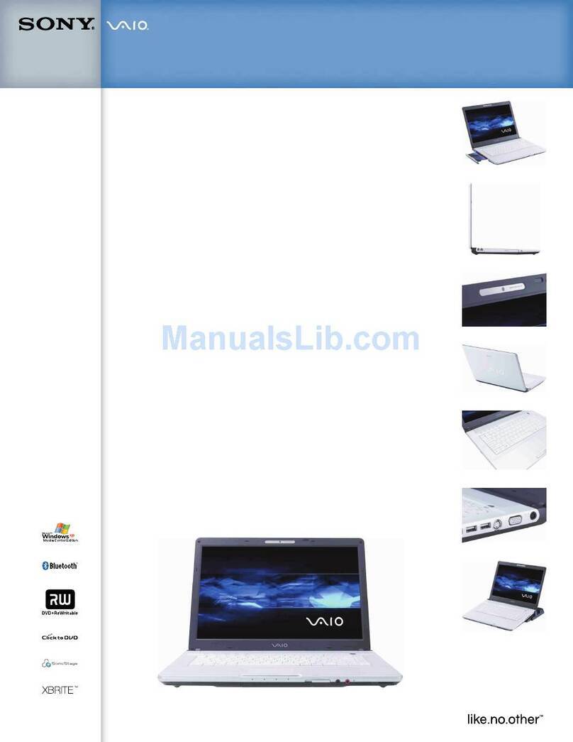 Sony VGN-FE680G - VAIO - Core Duo 1.83 GHz User manual