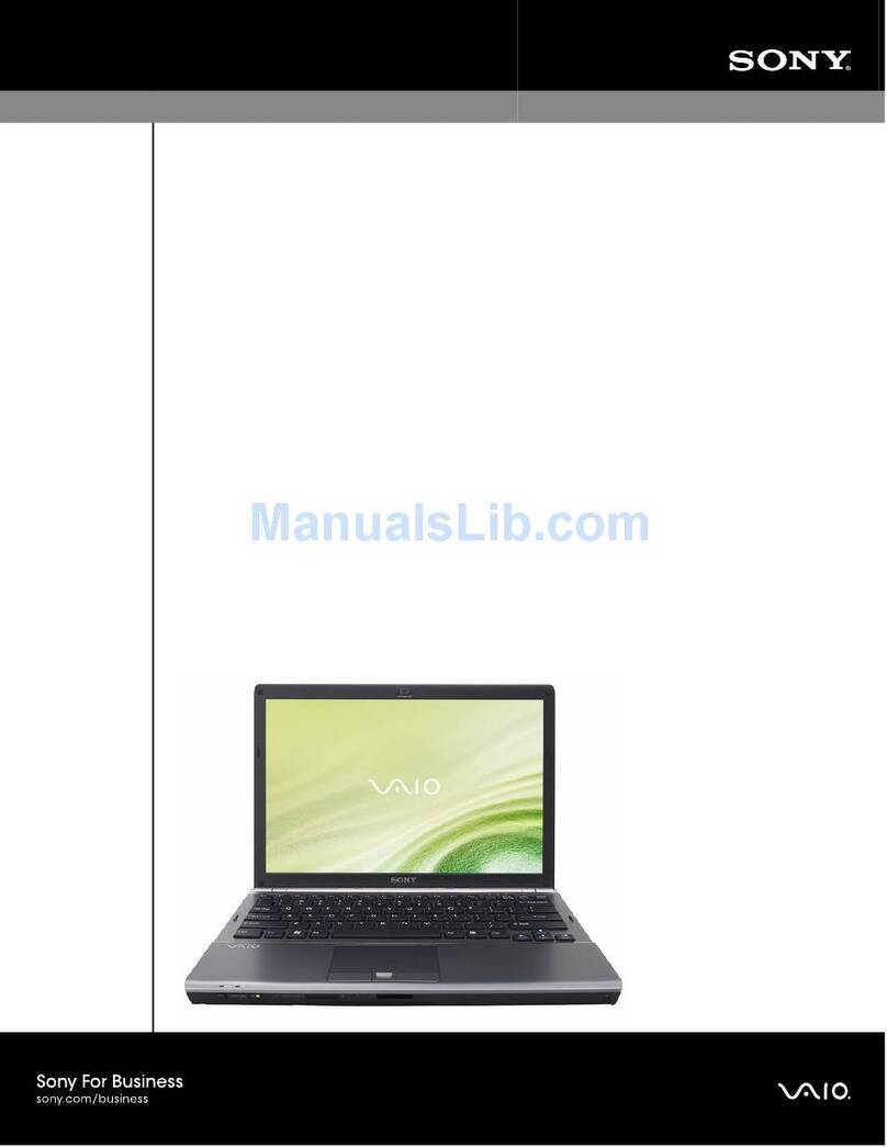 Sony VGNSR599GDB User manual