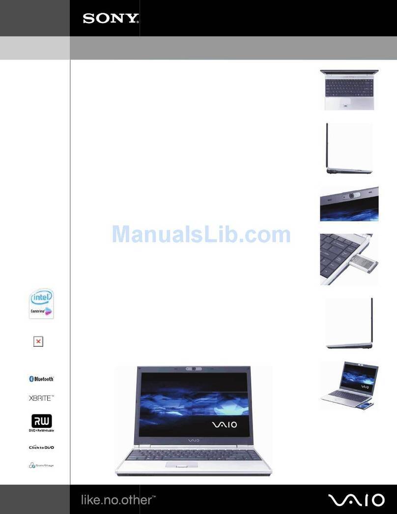 Sony VAIO VGN-SZ140PB User manual