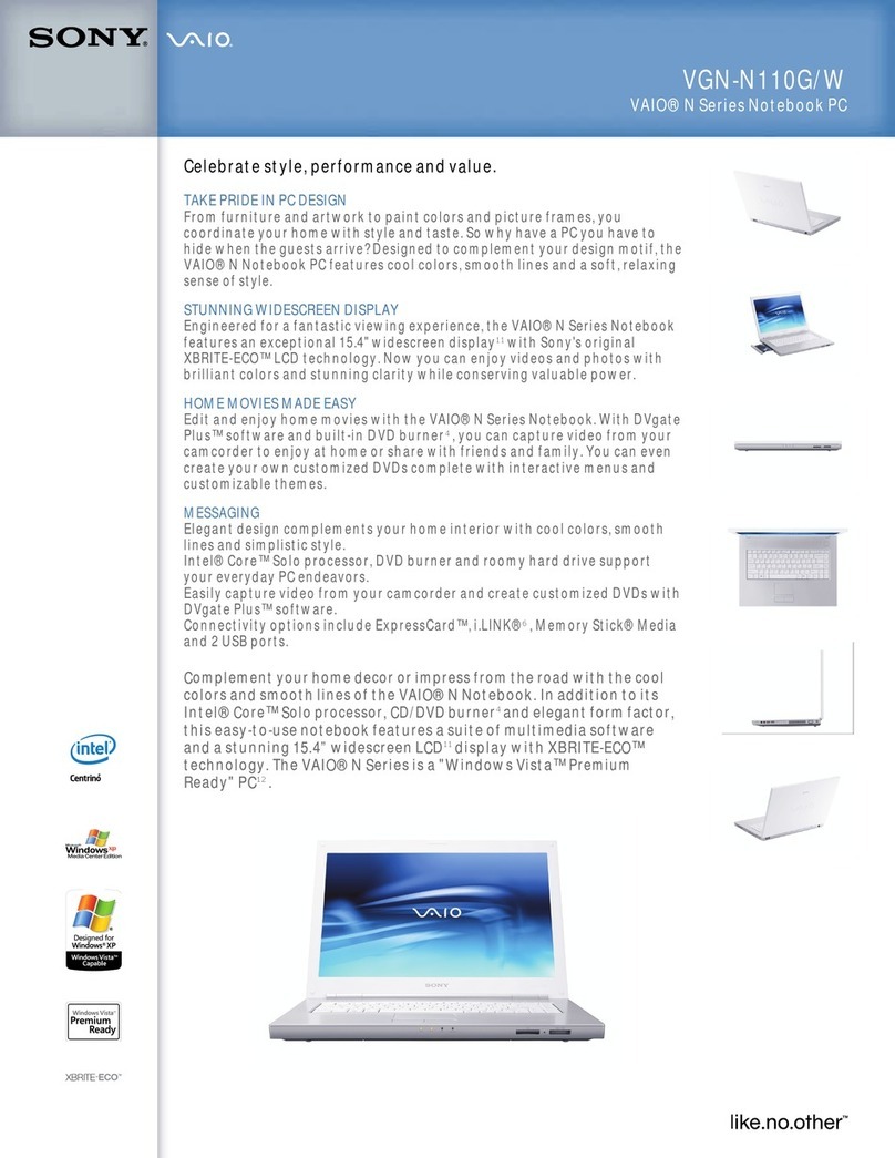 Sony VGN-N110G User manual
