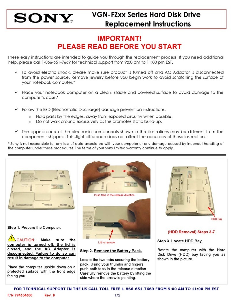 Sony VAIO VGN-FZ340N User manual