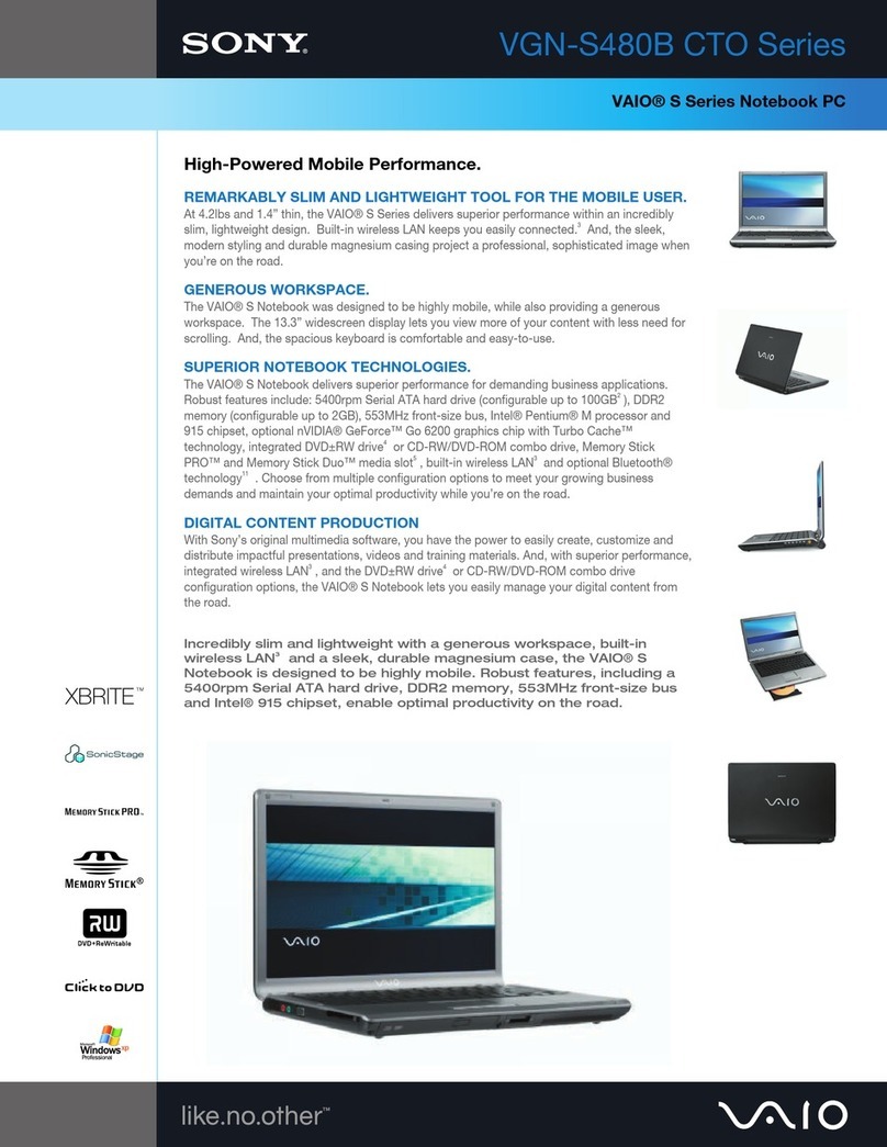 Sony VGN-S480B User manual