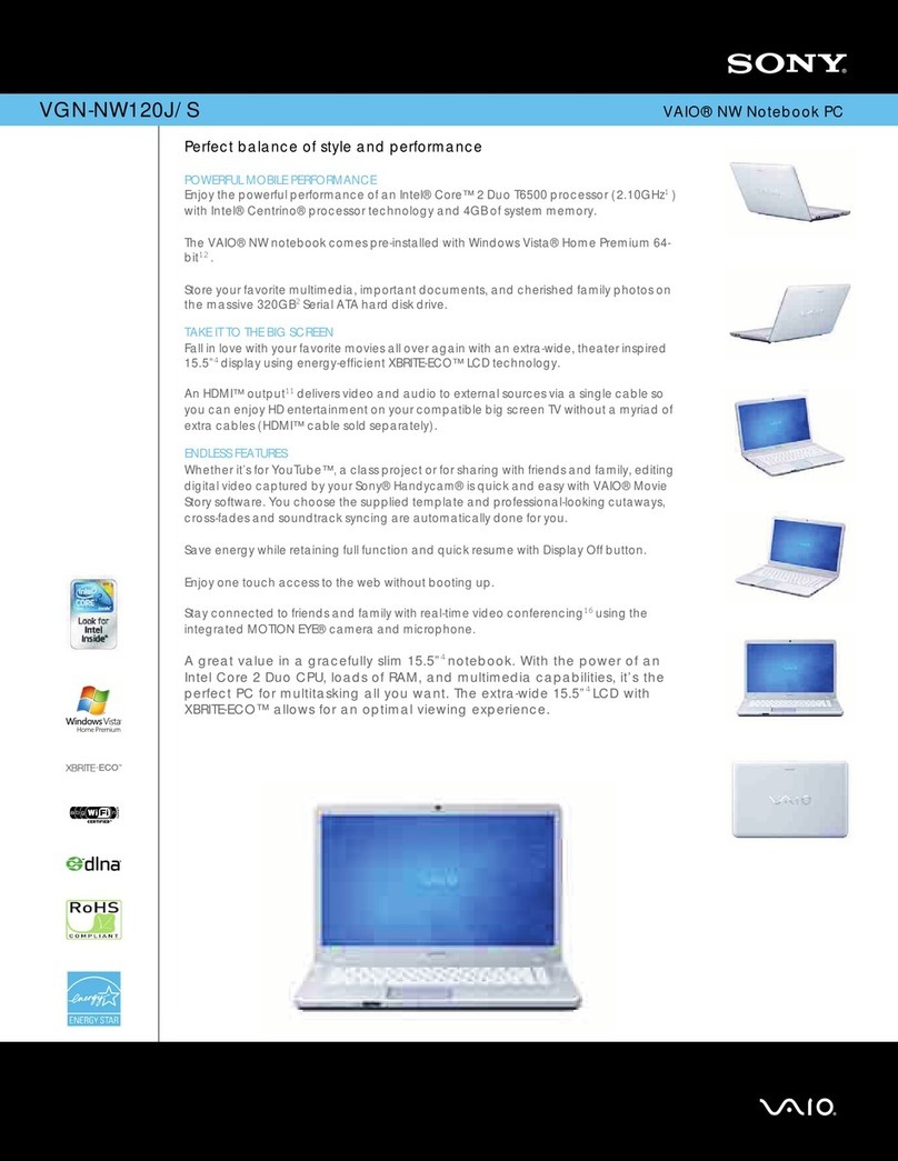 Sony VGN-NW120J User manual