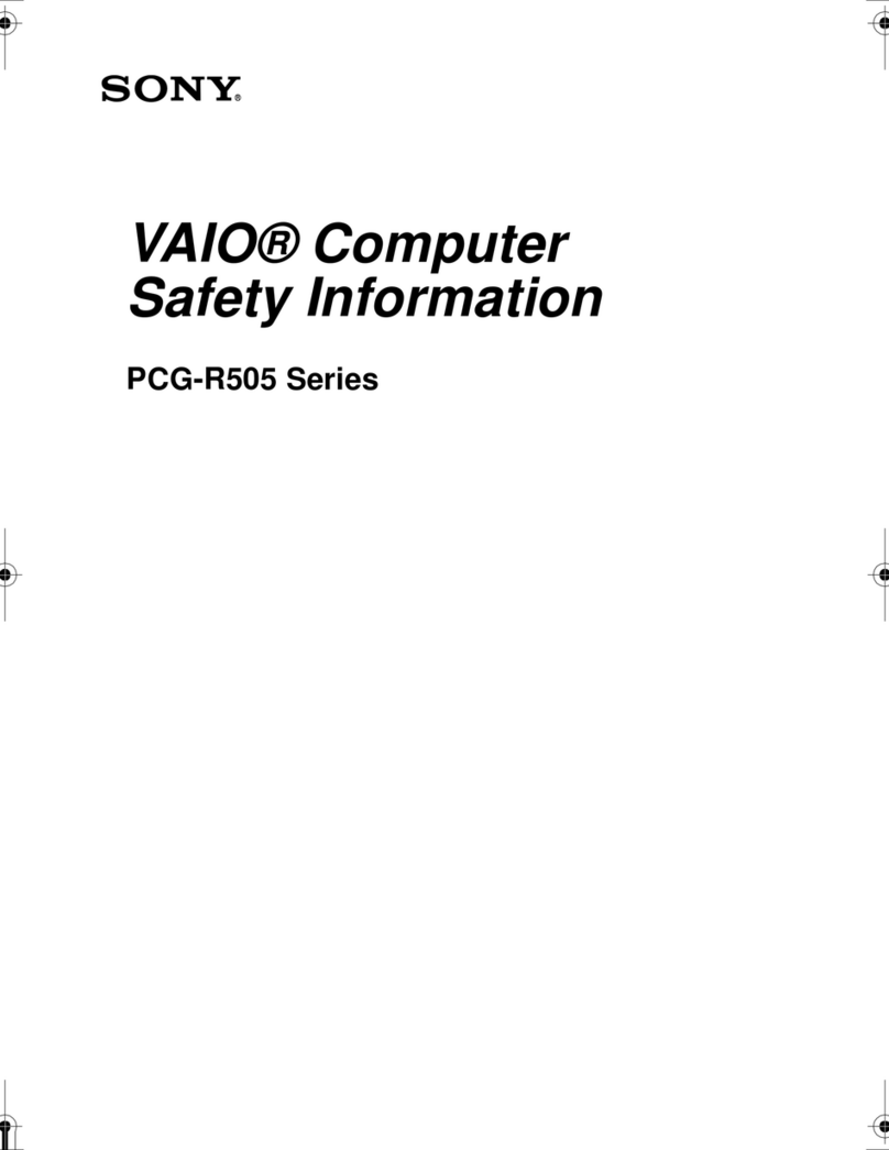 Sony VAIO PCG-R505AFE Original instructions