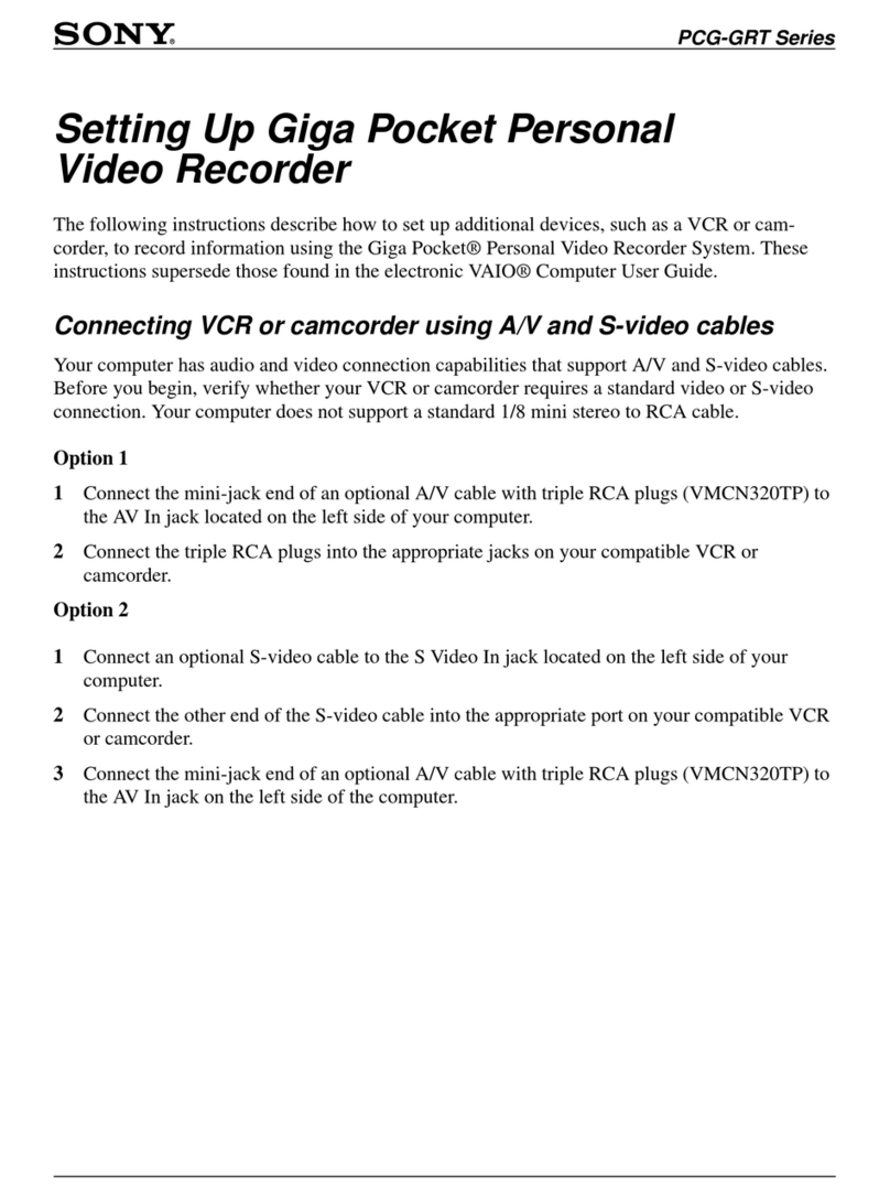 Sony Vaio PCG-GRT100 Series User manual