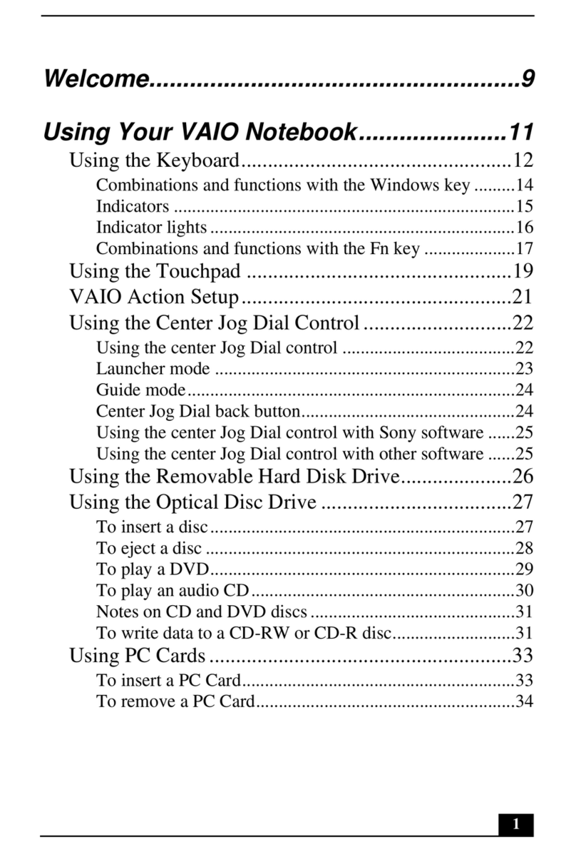 Sony PCG-GR250 User manual