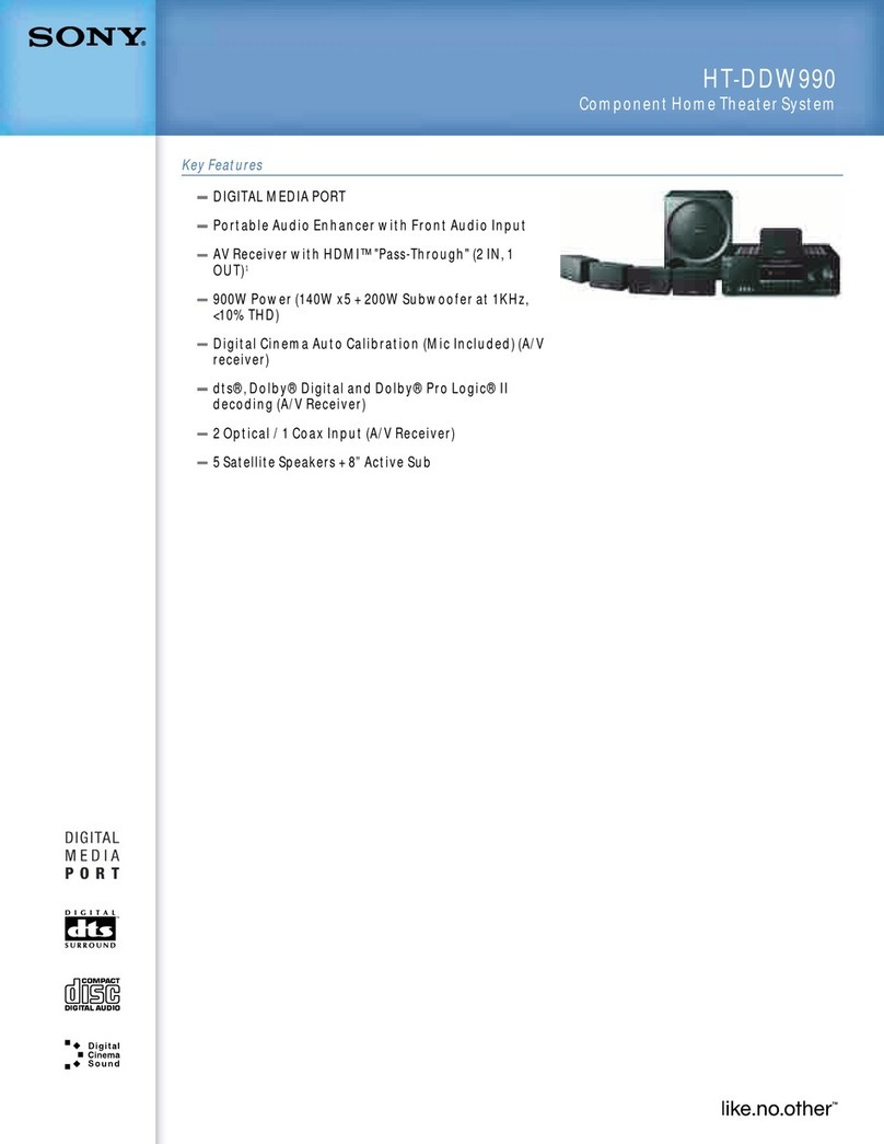 Sony HT-DDW990 User manual
