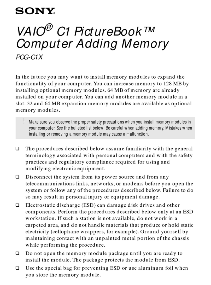 Sony VAIO C1 PictureBook PCG-C1X User manual