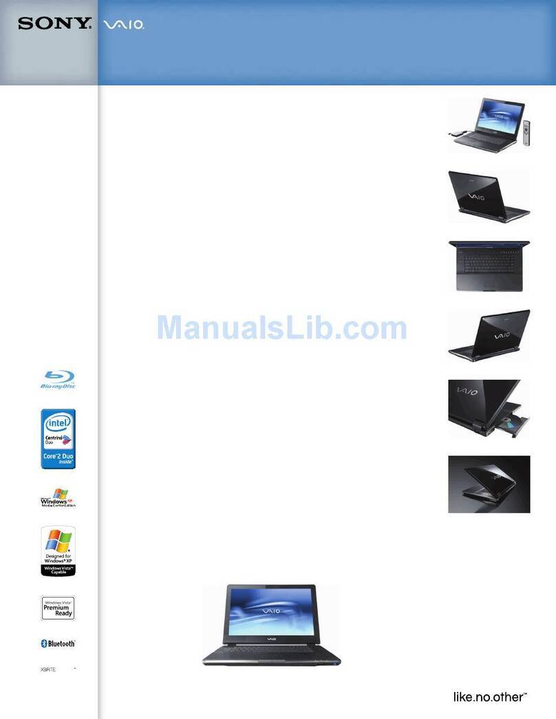 Sony VGN-AR290G Specifications