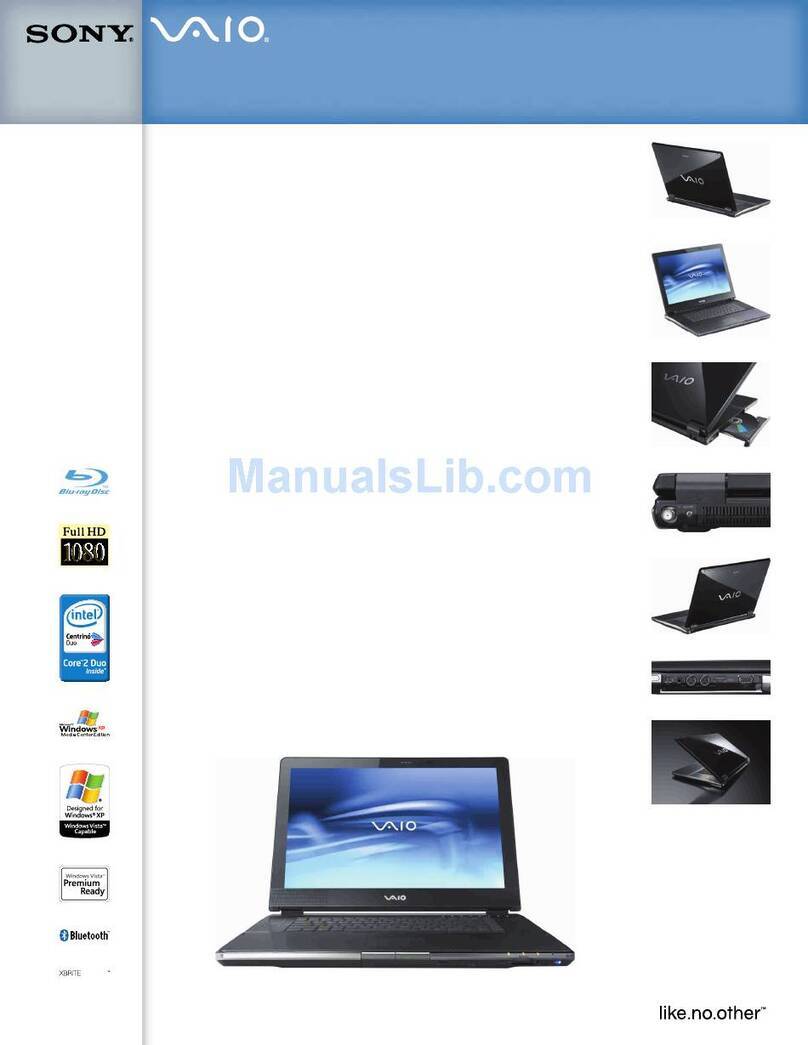 Sony VGN-AR270G Specifications