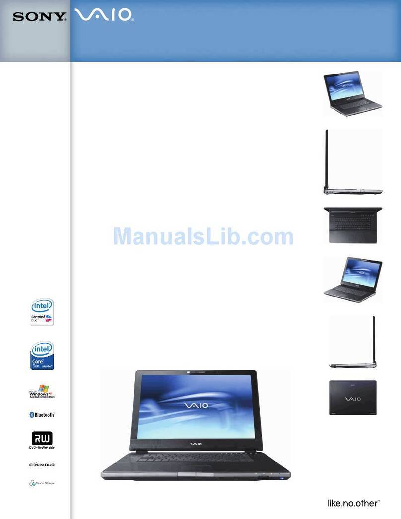 Sony VGN-AR170GU1 - VAIO AR Digital Studio Specifications