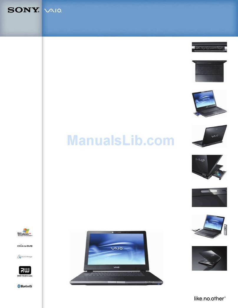 Sony VGN-AR150G - VAIO AR Digital Studio User manual