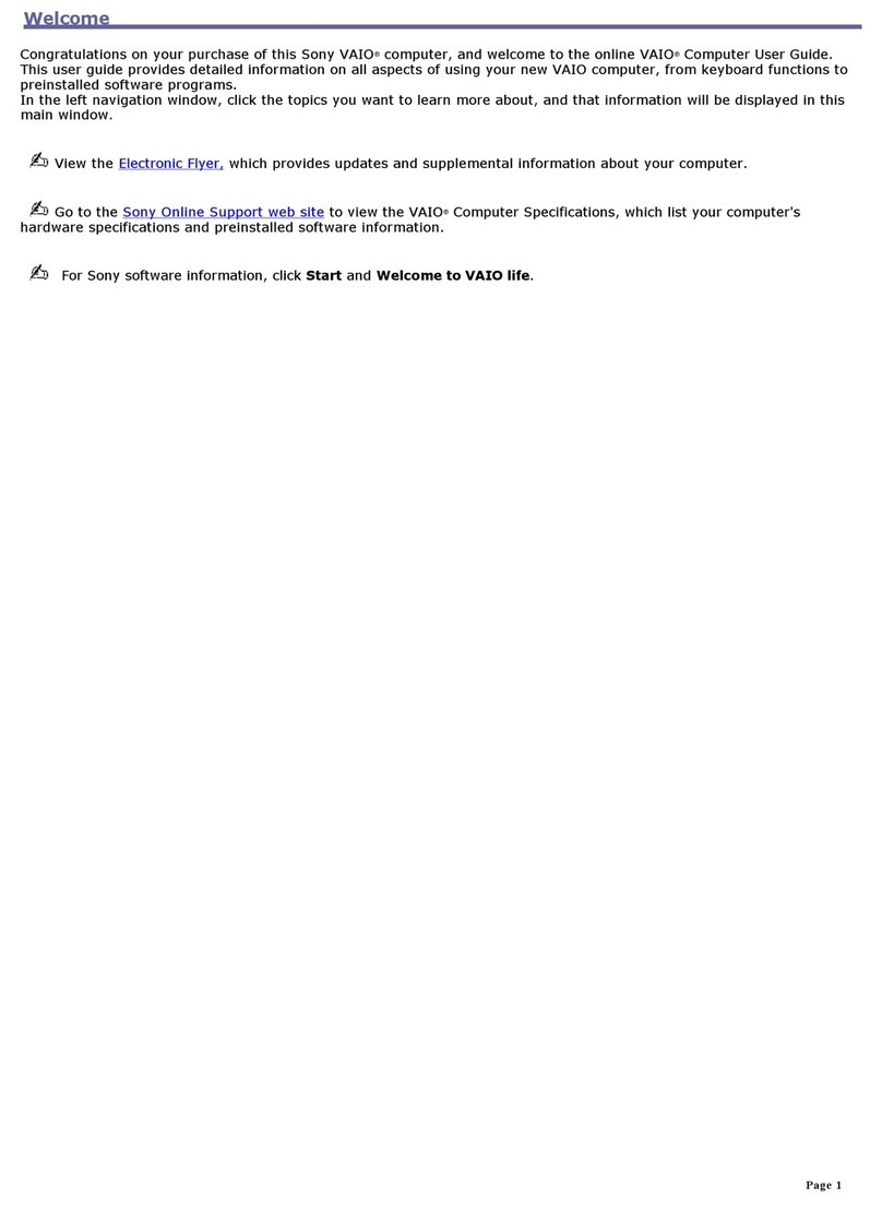 Sony PCG-V505EC User manual